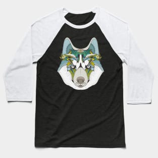 Husky Dog Siberian Alaskan Baseball T-Shirt